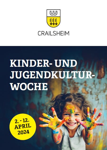 Postkarte KiJuKUWo 2024 Crailsheim (Mädchen mit bunt bemalten Händen)